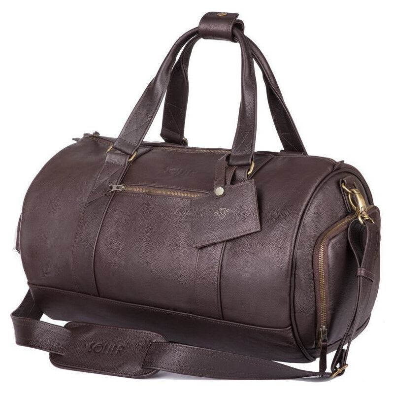 HNEDÁ KOŽENÁ TAŠKA SOLIER SL19 BROWN 48764867