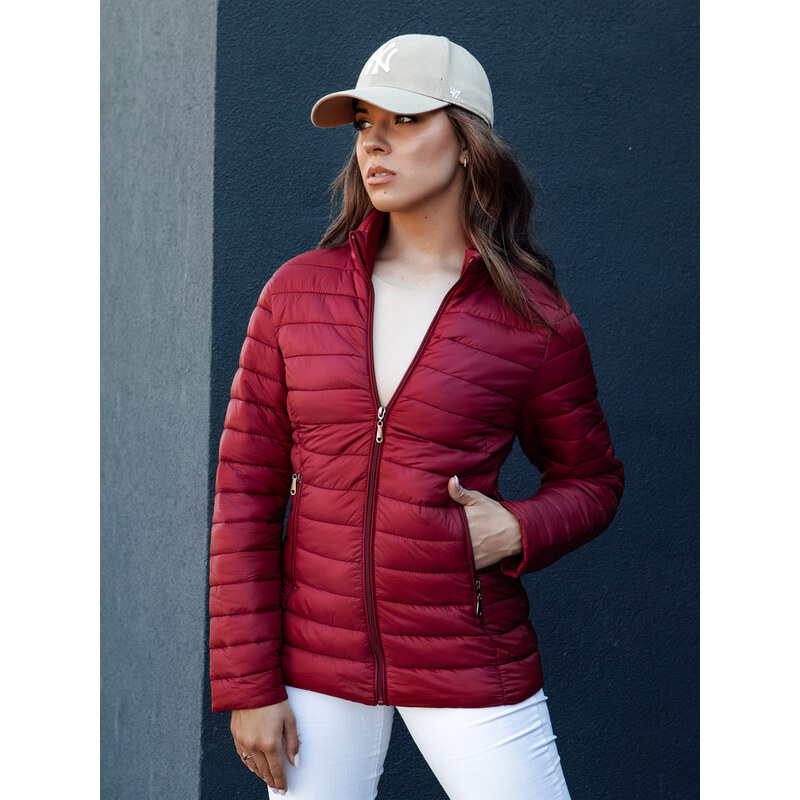 BASIC Vínová dámska prešívaná bunda CRIMSON TY4352 57642215