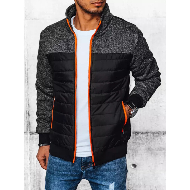 BASIC Čierna prešívaná prechodná pánska bunda TX4395 39550982