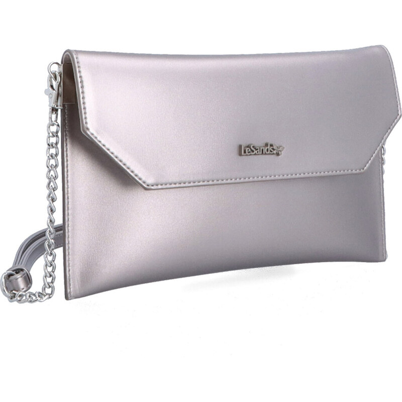 Kabelka zo syntetickej kože do ruky Le Sands strieborná 7711 STR 62303913