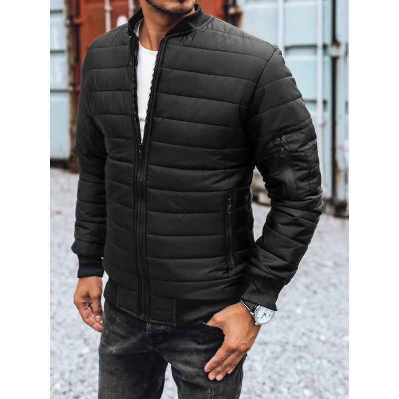 BASIC Čierny prešívaný bomber TX2213z 27030752