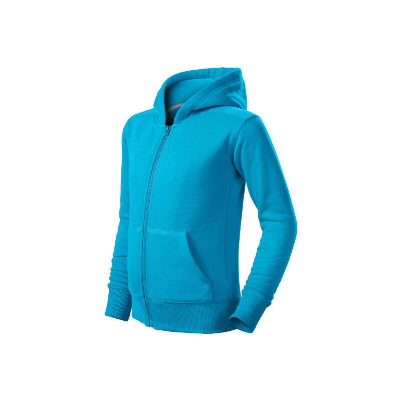MALFINI, a.s. Trendy mikina na zips pre deti tyrkysová 62305399