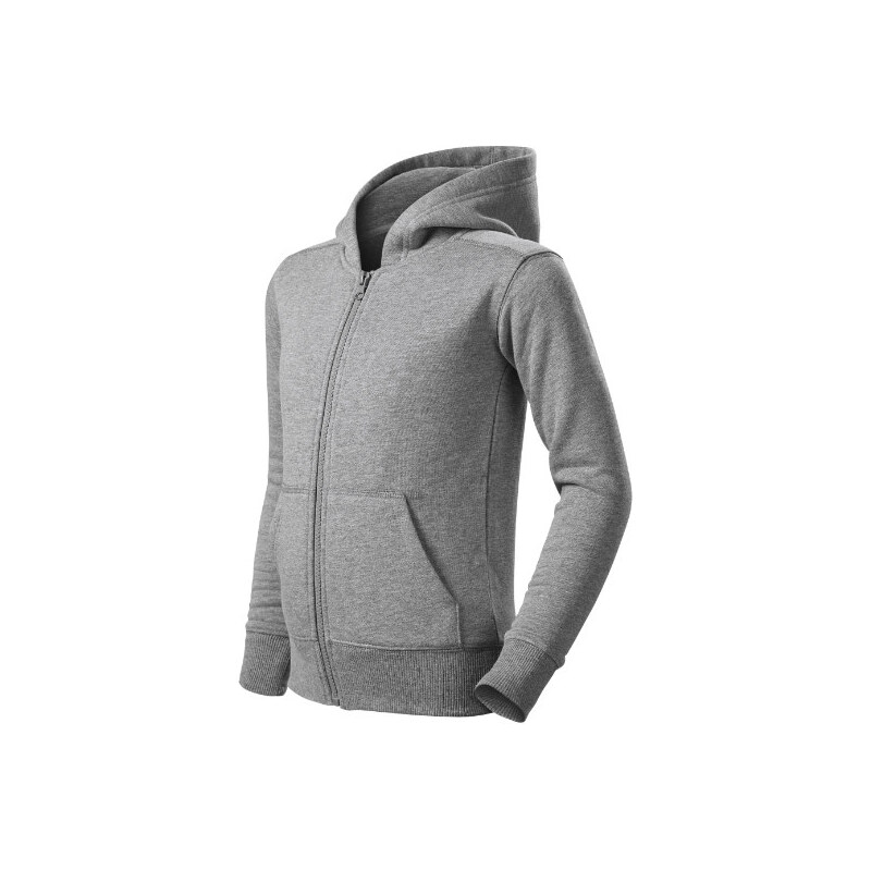 MALFINI, a.s. Trendy mikina na zips pre deti tmavosivá 62305397