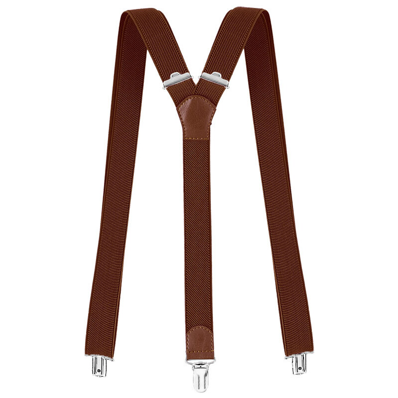 Traky na nohavice hnedé šírka 2,5 cm 16956953