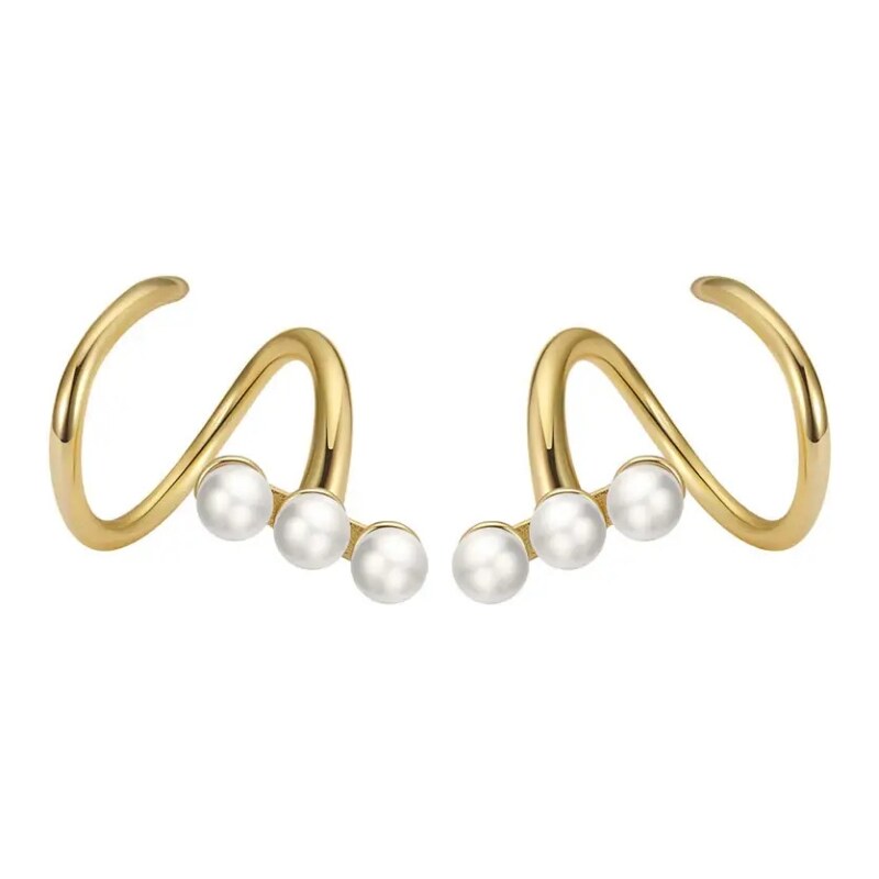 MAJYA Strieborné náušnice STACY pozlátené 11689 64582676