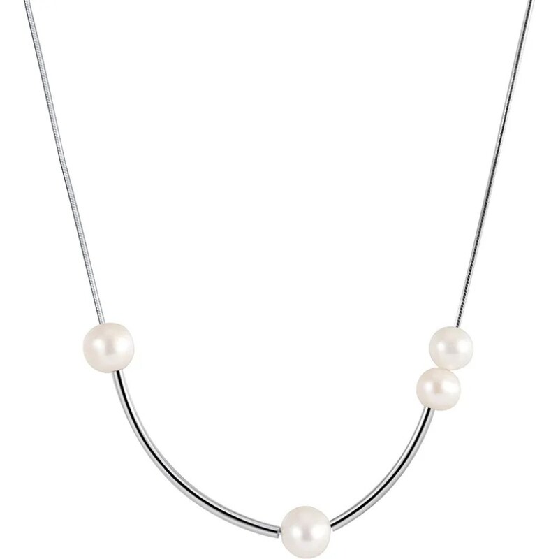 MAJYA Strieborná retiazka s perlami LARISA 11653 66246482