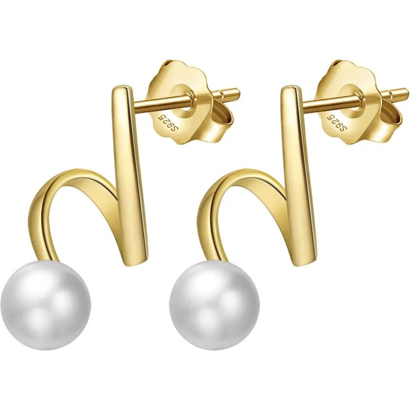 MAJYA Strieborné náušnice SADIE pozlátené 11688 64582679