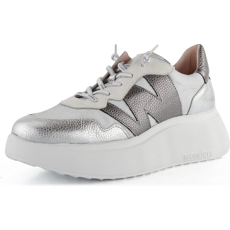 E-shop Wonders dámske tenisky na platforme Plata/Plomo A-3622