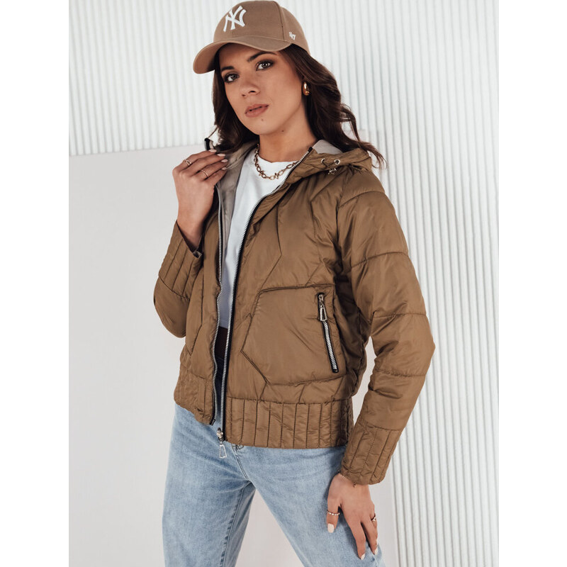 BASIC Hnedo-béžová obojstranná prešívaná bunda FALES TY4206 49456892