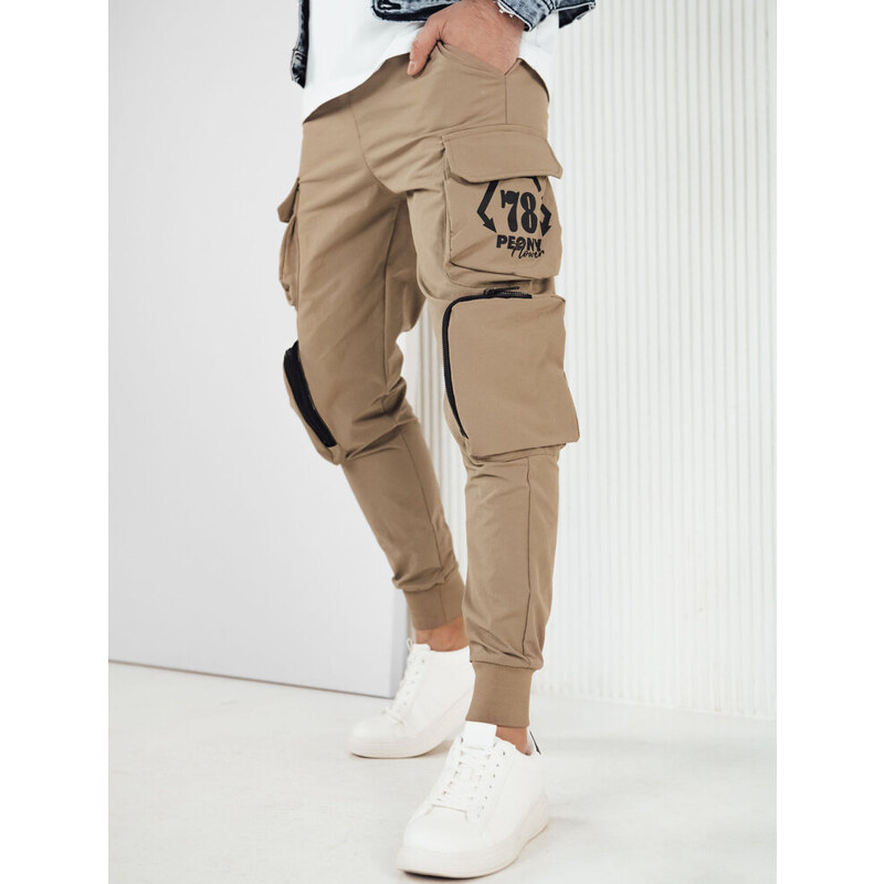 BASIC Tmavobéžové cargo nohavice UX4166 49671995