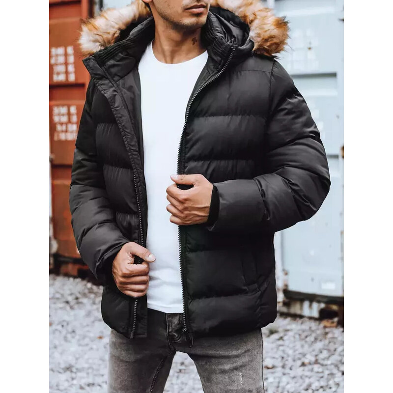 BASIC Čierna prešívaná zimná bunda TX4160 61186644