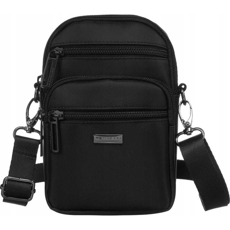 Peterson Čierna textilná messenger taška PTN 73207 49417316