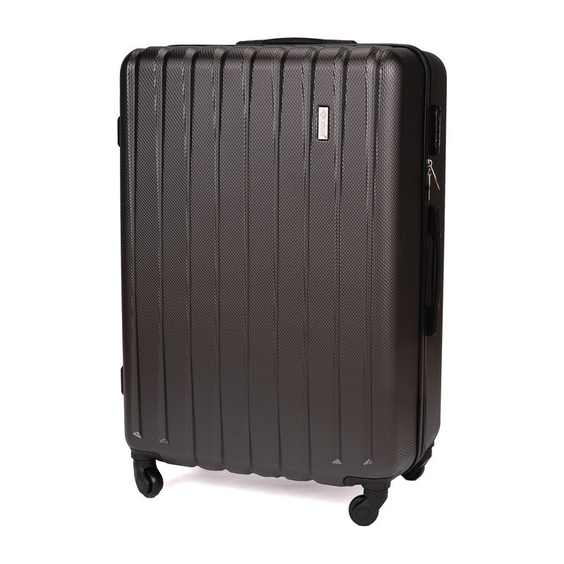 BASIC Solier tmavosivý cestovný kufor veľ. M ( STL902 DARK GREY M 22) 41529727