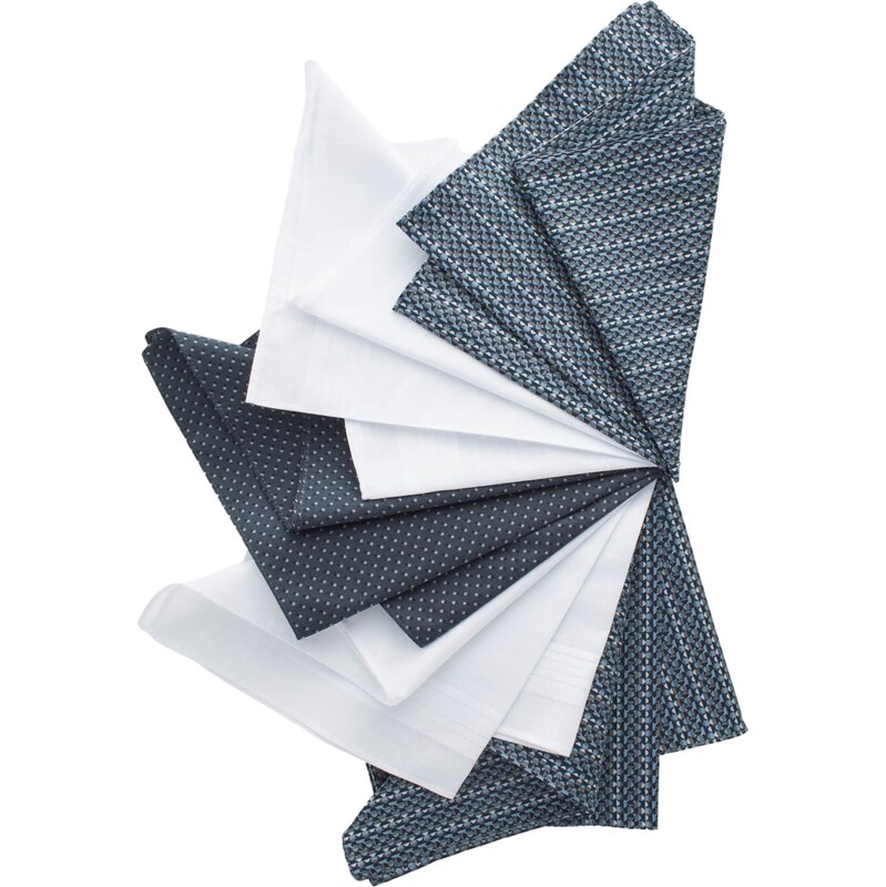 Next Ozdobná vreckovka námornícka modrá / svetlomodrá / sivá / biela 62315345