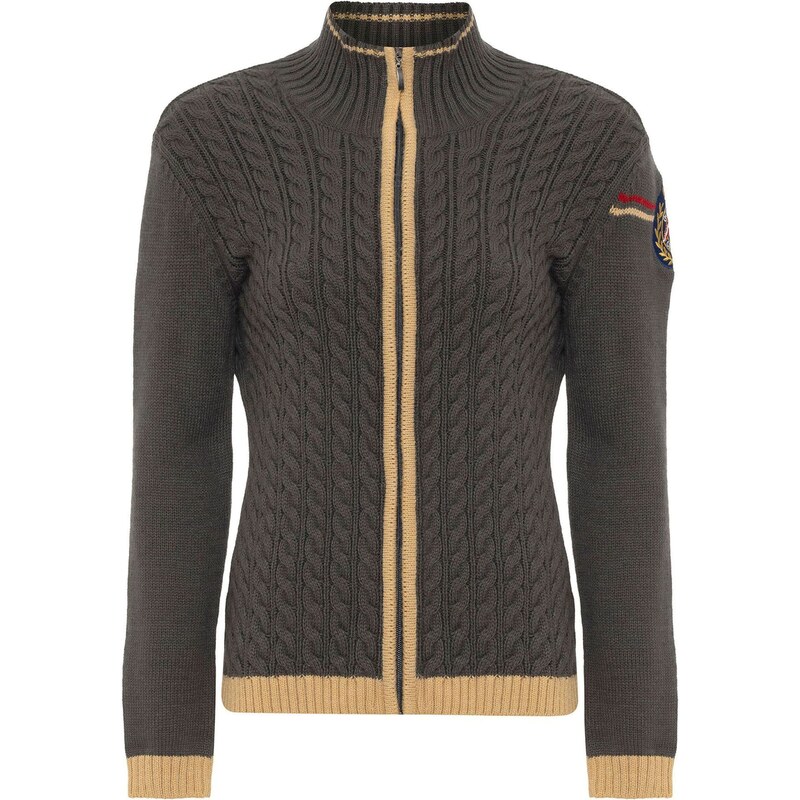 Jacey Quinn Kardigán horčicová / sivá / tmavočervená / čierna 62315833