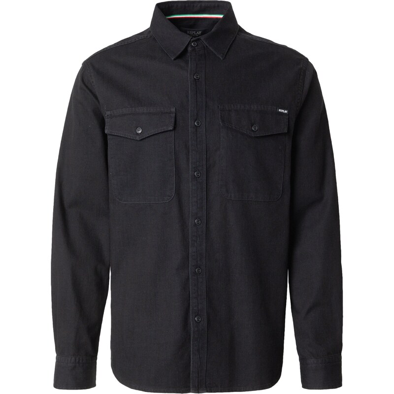 REPLAY Košeľa čierny denim 65051741