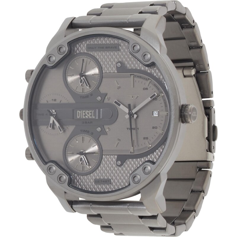 DIESEL Analógové hodinky Mr. Daddy striebornosivá 64865869