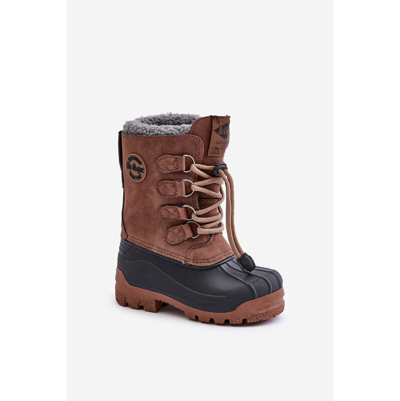 Kesi Vysoké teplé detské snežnice so šnúrkou Lee Cooper Brown 62317202