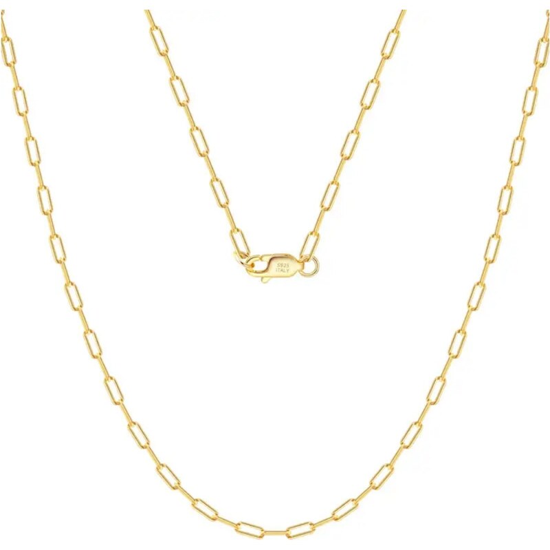 MAJYA Strieborná retiazka JONAS 55 cm | šírka 6 mm pozlátená 11501 64582386