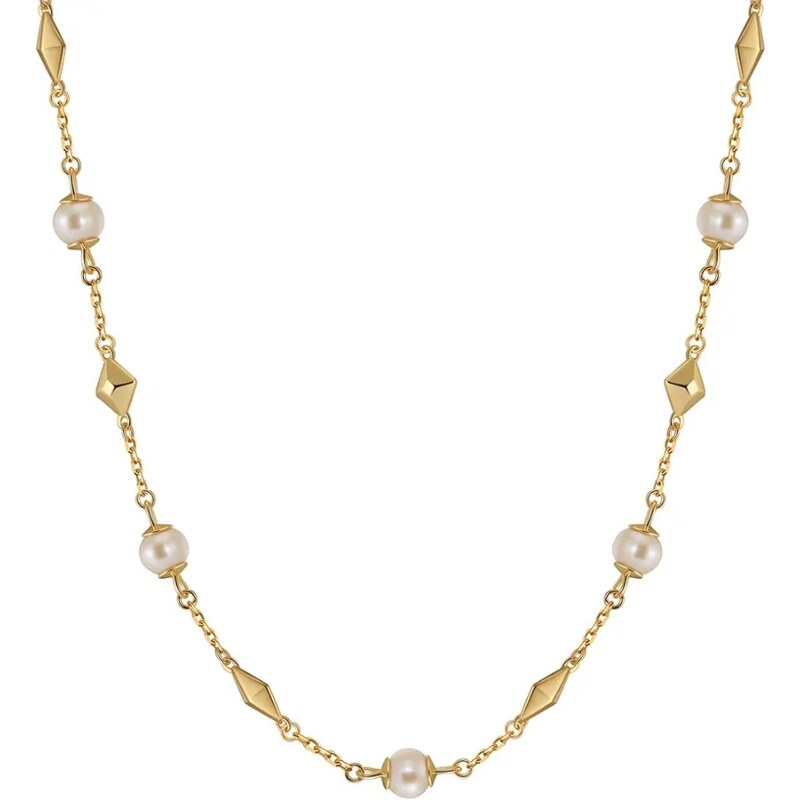 MAJYA Strieborná retiazka s perlami TAMARA pozlátená 11649 64582420