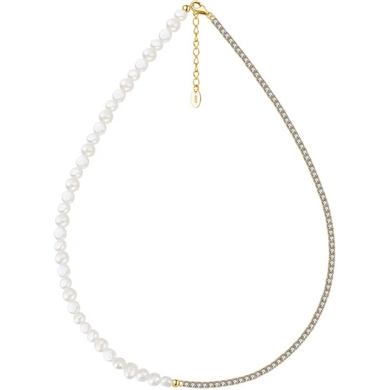 MAJYA Strieborná retiazka s perlami EILEEN pozlátená 11638 64582427