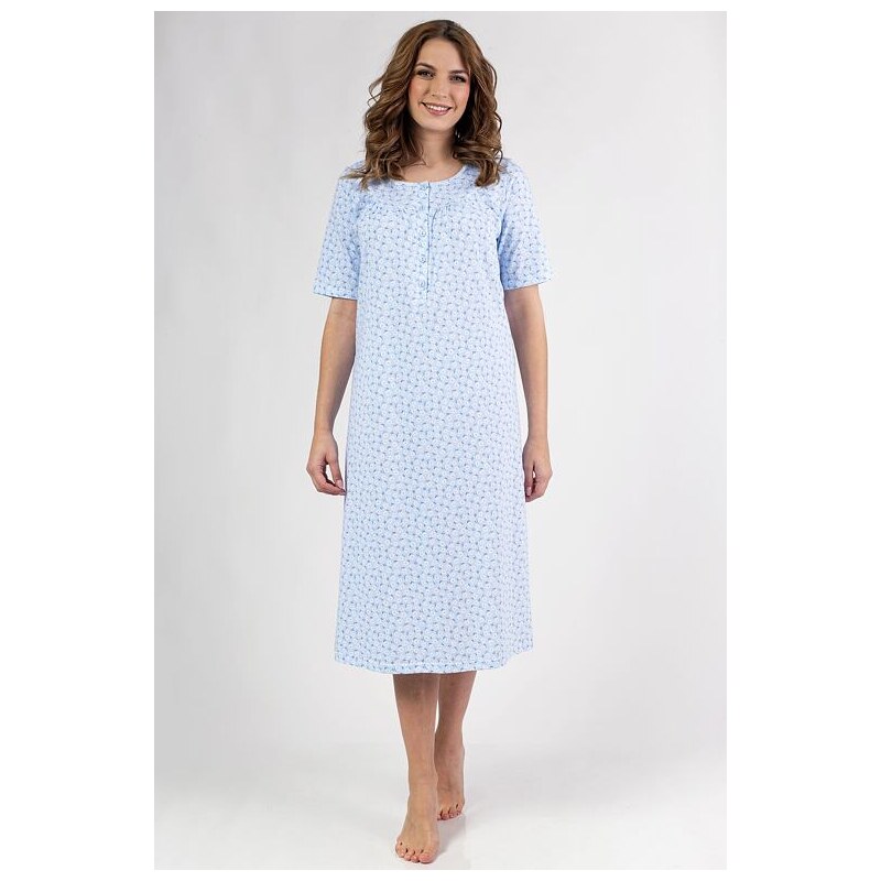 Regina Bavlnené dámska košieľka Anitta modrá dlhá 62399958