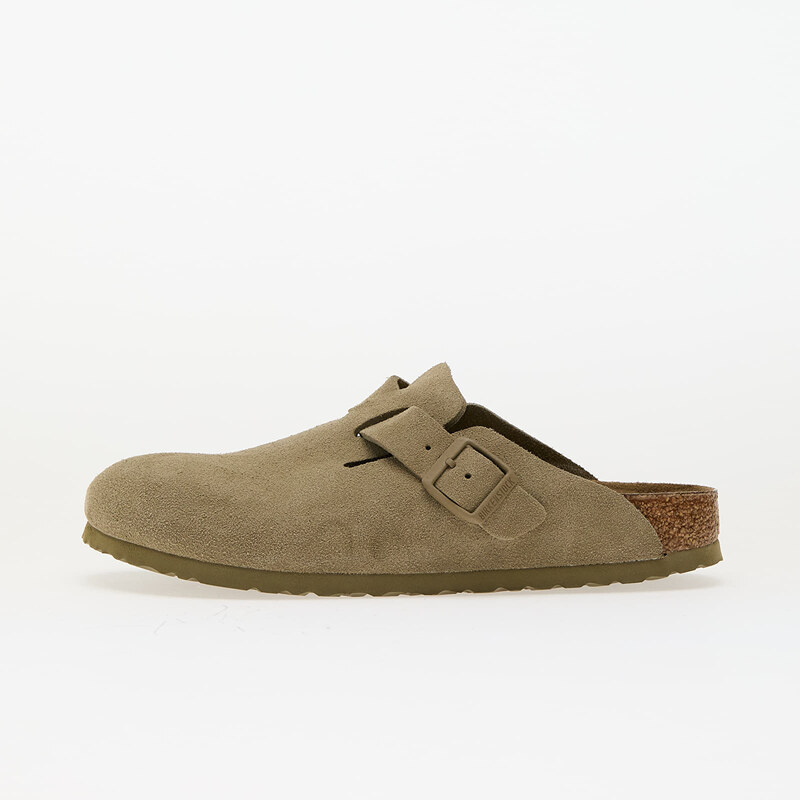 Birkenstock Boston Suede Leather Faded Khaki 62335967