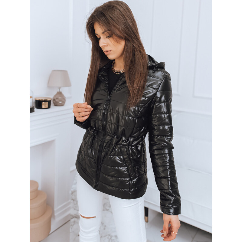 BASIC Čierna lesklá prešívaná bunda TARINA TY2520 31209355