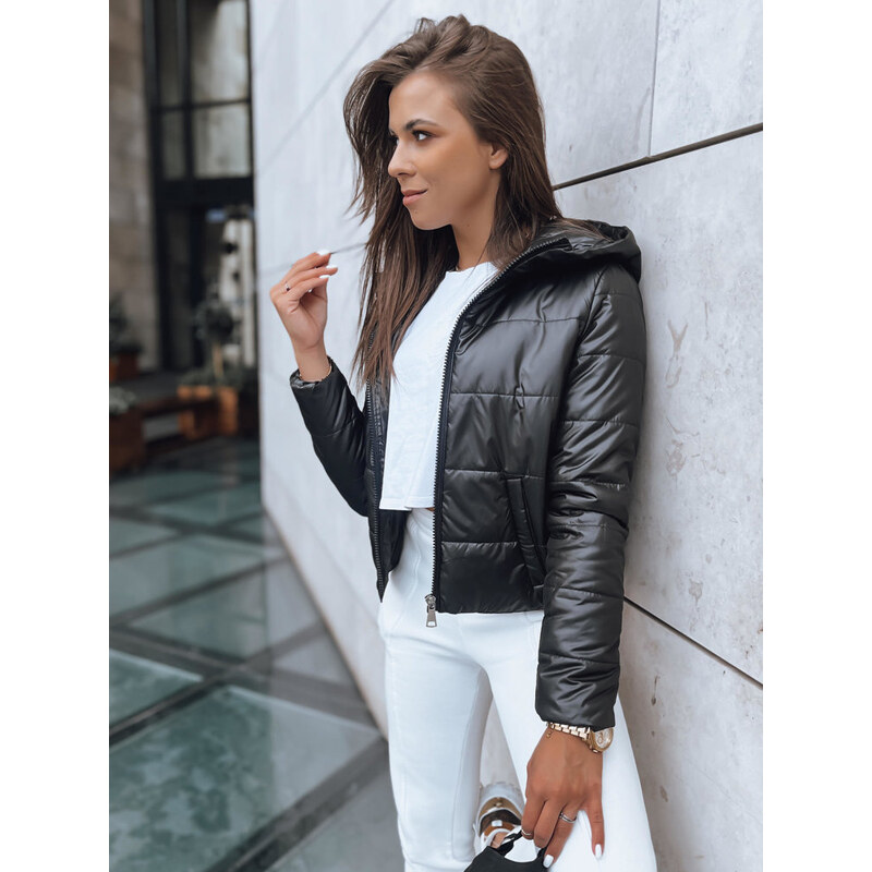 BASIC Čierna krátka prešívaná bunda SPORT HEVEN TY3710 47887542