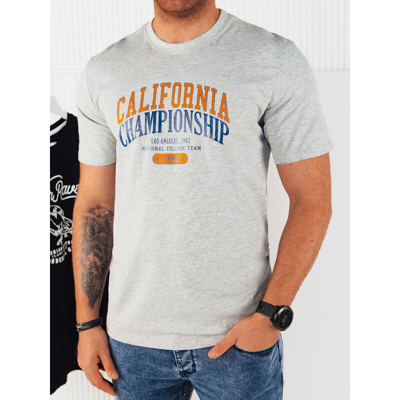 BASIC Svetlosivé tričko s potlačou RX5388 52671163