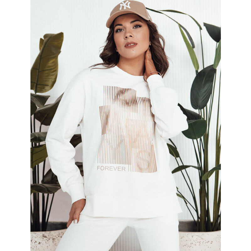 BASIC Biela mikina s potlačou FEMMES BY1281 52671168