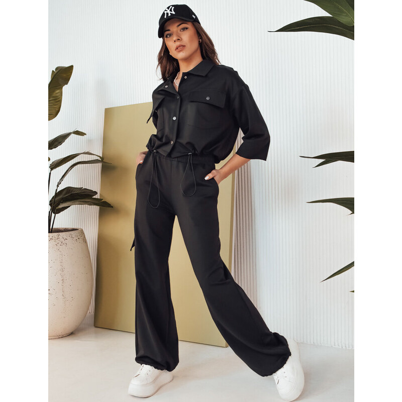 BASIC Čierny komplet nohavíc a crop bundy MAROD AY1028 52671171