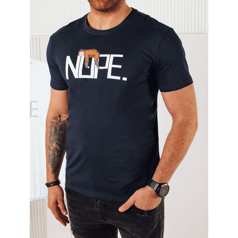 BASIC Tmavomodré tričko s nápisom RX5358 52671178