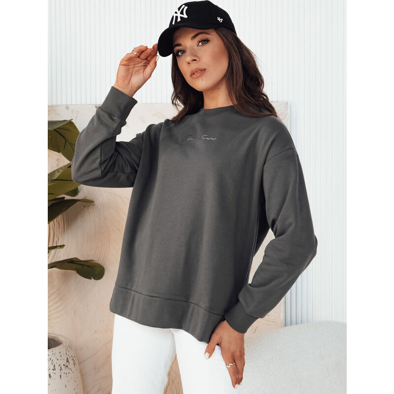 BASIC Tmavosivá mikina s jemným nápisom ERIAN BY1276 52671211