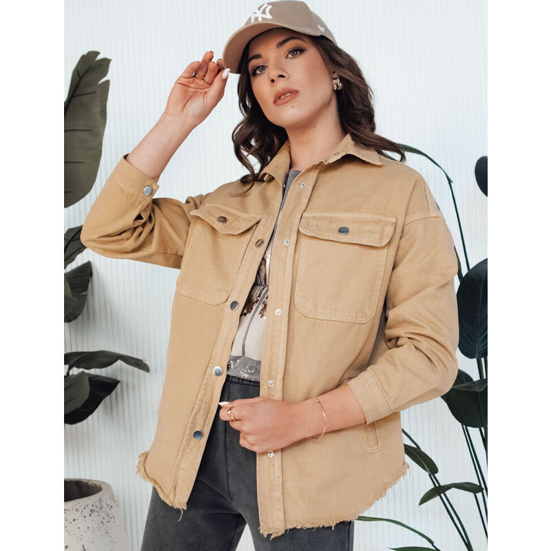 BASIC Tmavobéžová košeľová bunda RAWEY TY4308 52672459