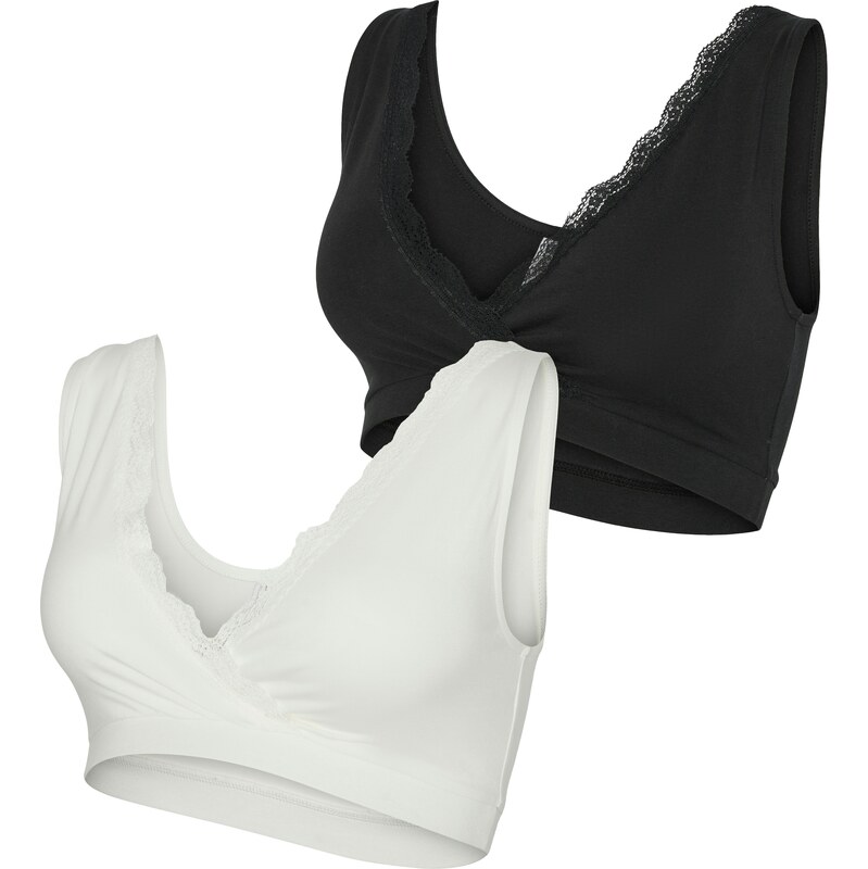 MAMALICIOUS Podprsenka na dojčenie čierna / biela 62341222