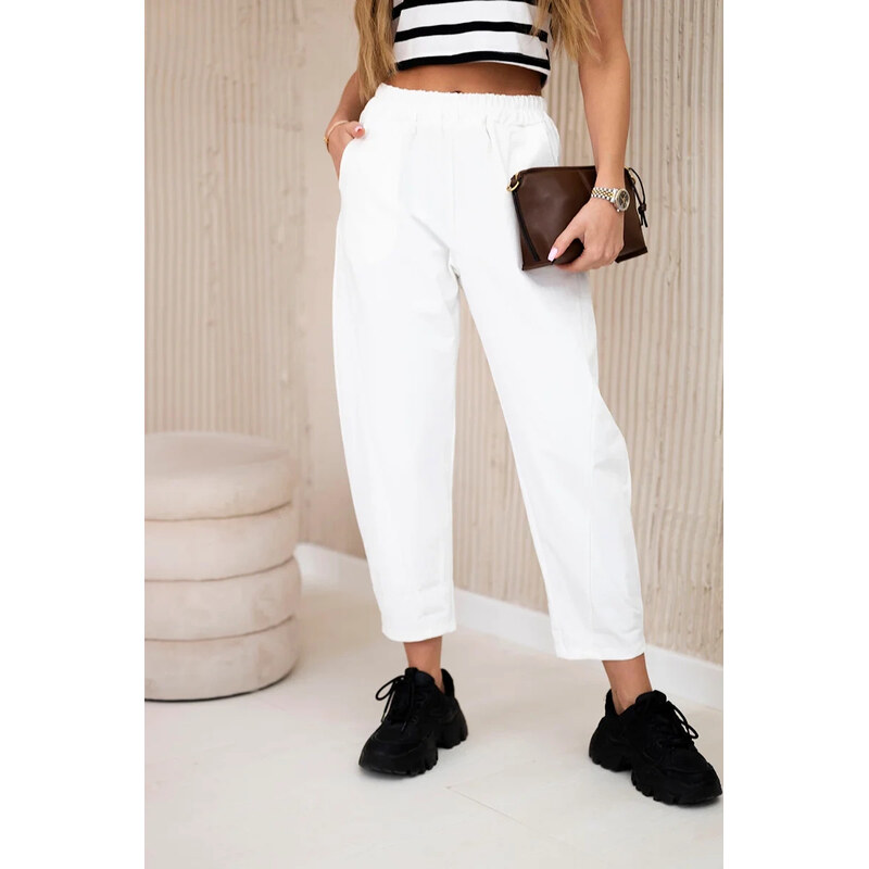 K-Fashion Nohavice s vreckami Summer Punto ecru 62340037