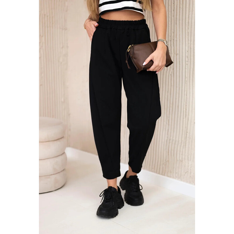 K-Fashion Nohavice s vreckami Summer Punto čierne 62340035