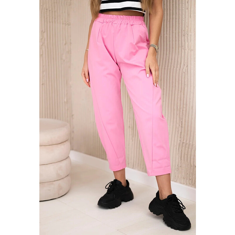 K-Fashion Nohavice s vreckami Summer Punto svetlo ružová 62340041