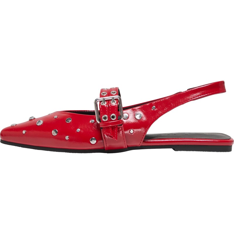 ONLY Baleríny s ramienkom ONLAURA-5 jasne červená / strieborná 65646655