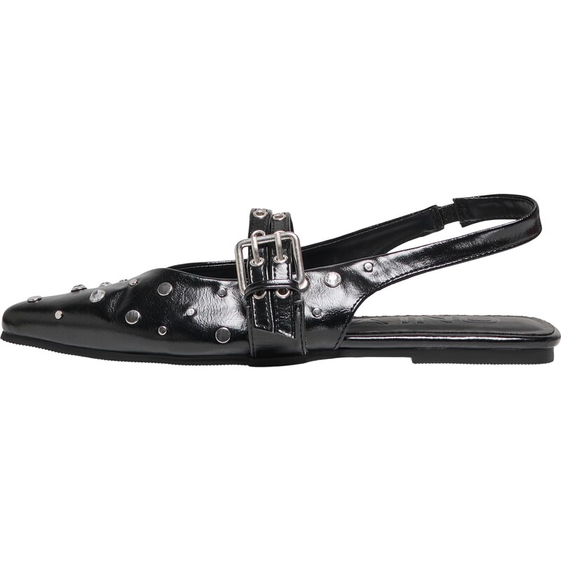 ONLY Baleríny s ramienkom ONLAURA-5 čierna / strieborná 65646656