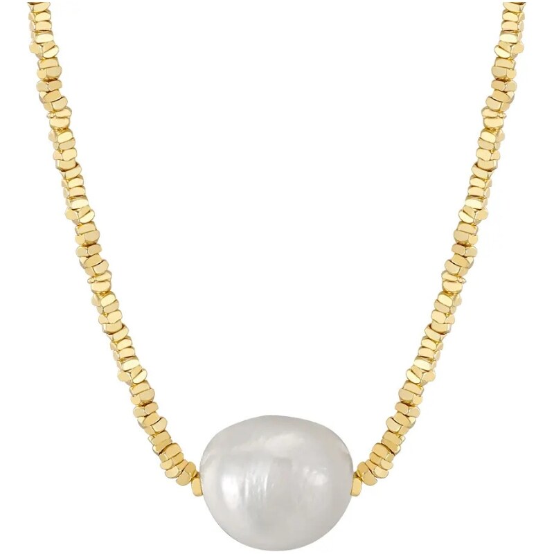 MAJYA Strieborná retiazka s perlou INEZ pozlátená 11640 64582701