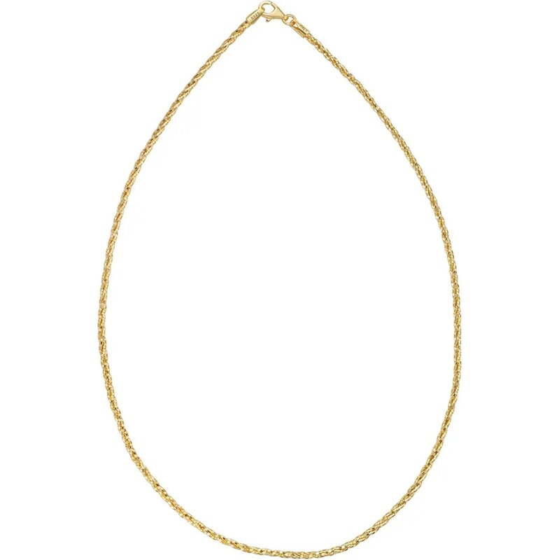 MAJYA Strieborná retiazka XAVER 40 cm | šírka 3 mm pozlátená 11594 64582738