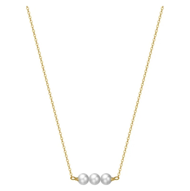 MAJYA Strieborná retiazka s perlami RONJA pozlátená 11630 64582425