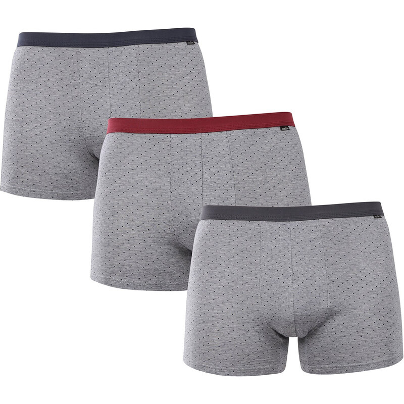 3PACK pánske boxerky Andrie sivé (PS 5702) 62353674