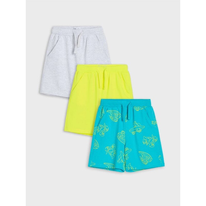 Sinsay - Súprava 3 šortiek - svetlomodrá 65745070