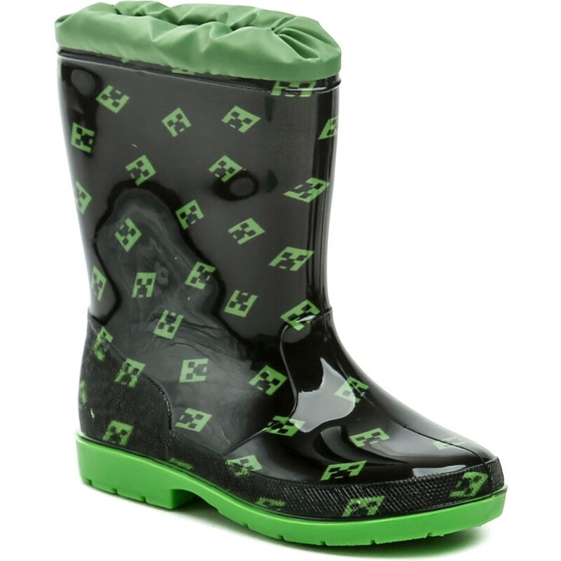 Wojtylko 2G5075C čierno zelené detské gumáky Minecraft 62362058