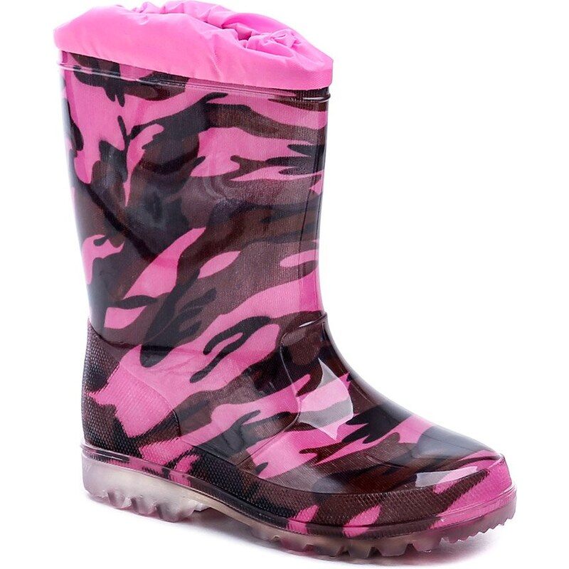 Wojtylko 3G2202R čierno ružové detské gumáky 62362062