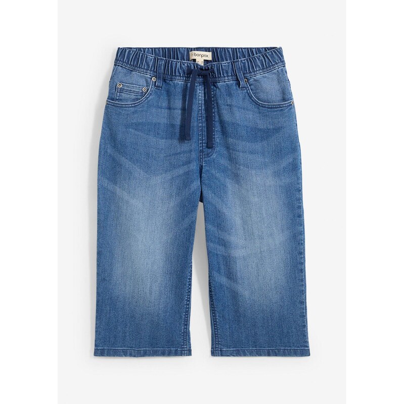 bonprix Bermudy bez zapínania, chlapčenské, Slim Fit, farba modrá 44735216