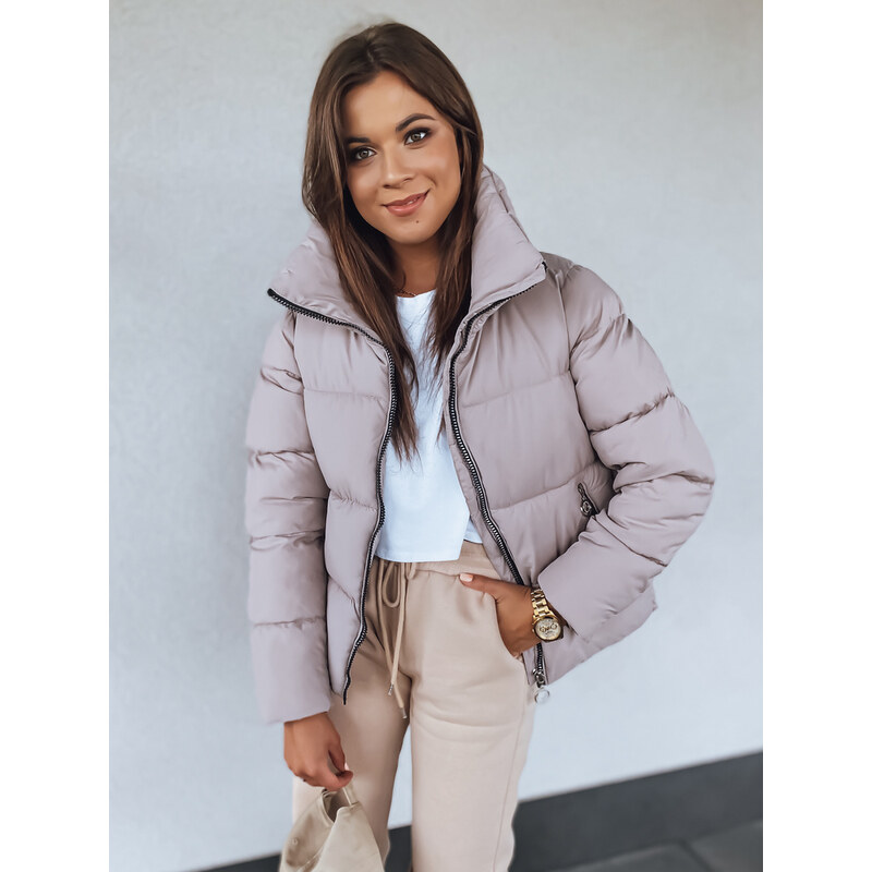 BASIC Svetlo béžová zimná bunda s golierom BUENO TY2897 34902103